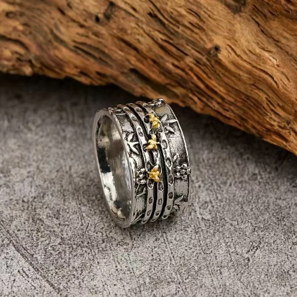 Bumble Bee Boho Two Tone Ring #1160 - Picture 4 of 8